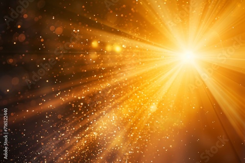 bright light source at the center emitting radiant beams of light in a starburst pattern