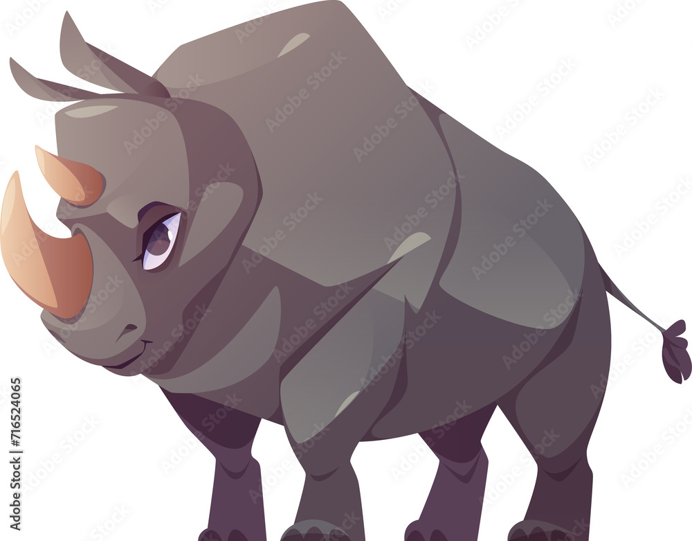 Fototapeta premium Rhinoceros Cartoon