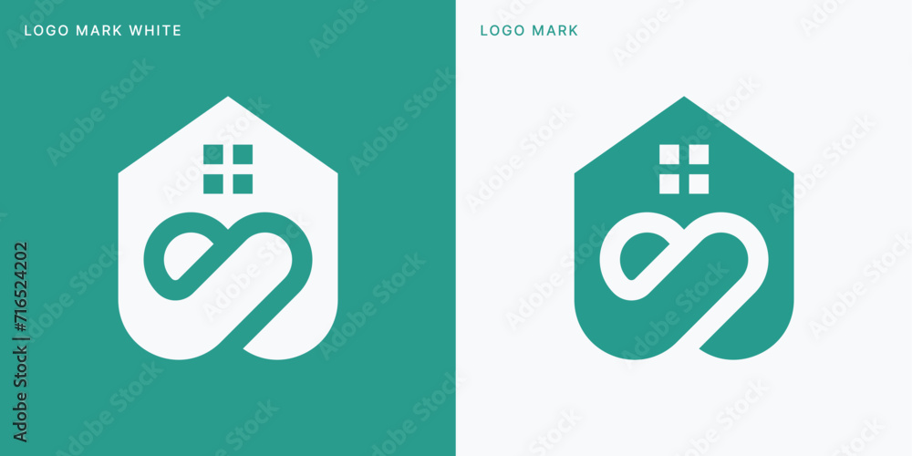 custom made wallpaper toronto digitalLove House Logo Vector Icon Illustration Design	

