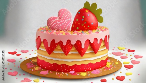 cake with strawberries