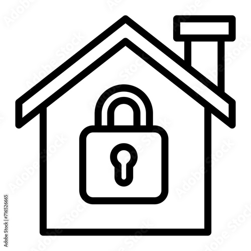 House Lock Icon Design