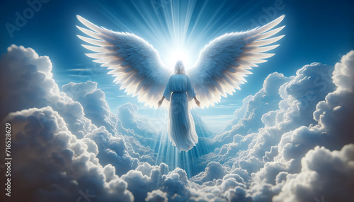 angelic spirit in a blue sky