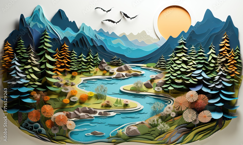 Creative colorful picture of nature in summer. Creative colorful picture of nature in summer.