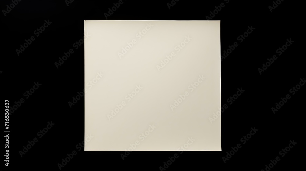 Ivory square Paper Note on a black Background. Brainstorming Template with Copy Space Ivory square Paper Note on a black Background. Brainstorming Template with Copy Space