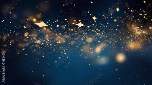 Abstract festive and new year background with stunning soft bokeh lights and shiny elements photo