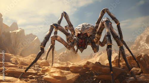 3d rendered illustration of a giant spider © Reem