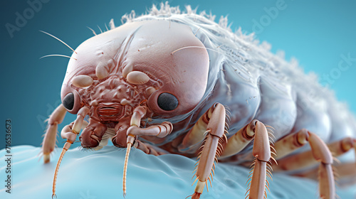 3d rendered illustration of a head louse photo