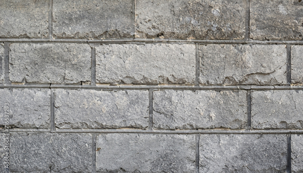 Obraz premium Grey stone brick texture background