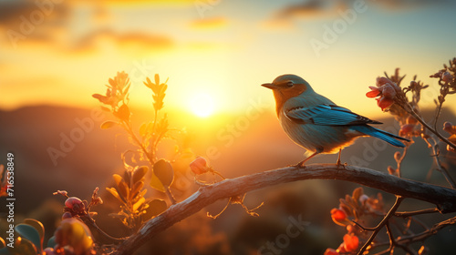 bird at sunset © Katrin_Primak