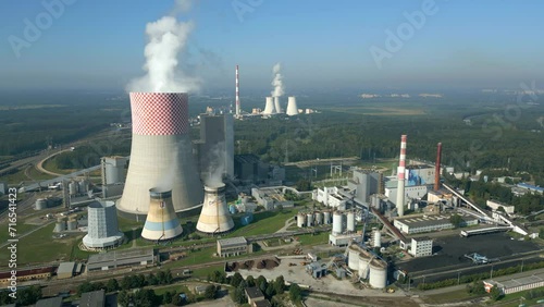 Wallpaper Mural Aerial view of coal power plant. Torontodigital.ca