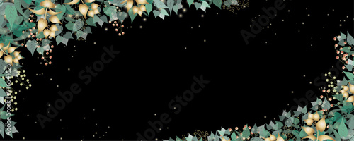 Vector art deco luxury flower, leaves, gold shine line art background. Golden botany banner. Japanese style Hand drawn vector. Line art style design. Hand drawn florals for packaging,coveand wall arts