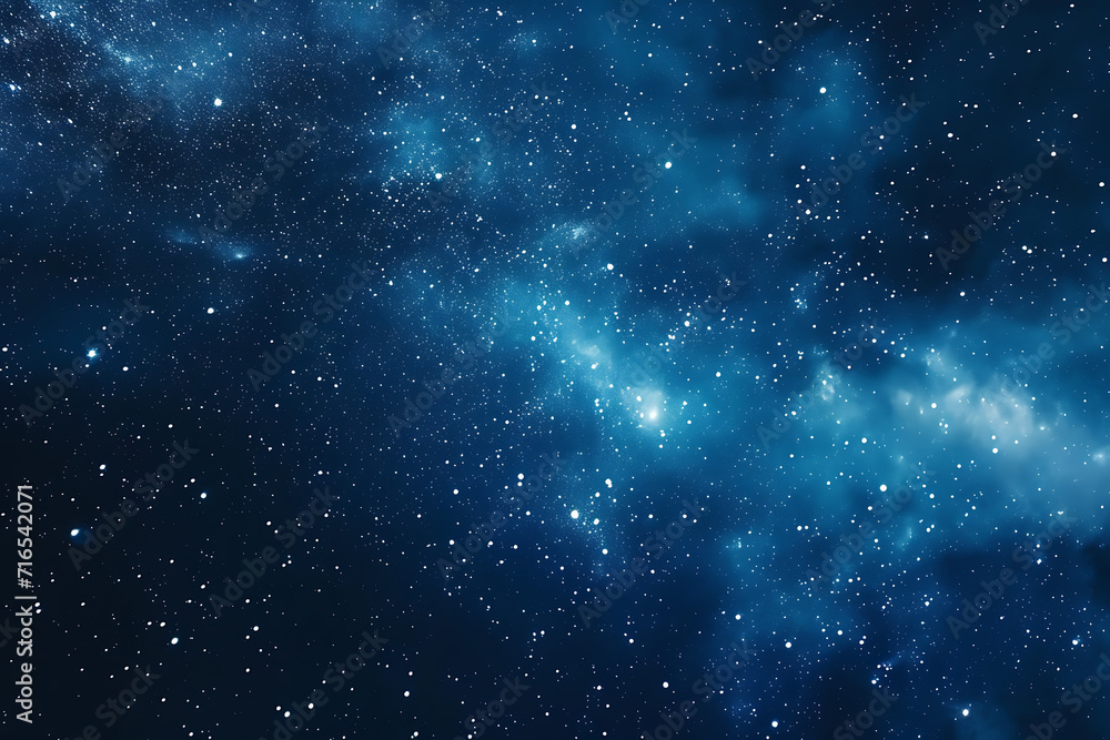 Obraz premium blue night sky with stars, in the style of infinite space,