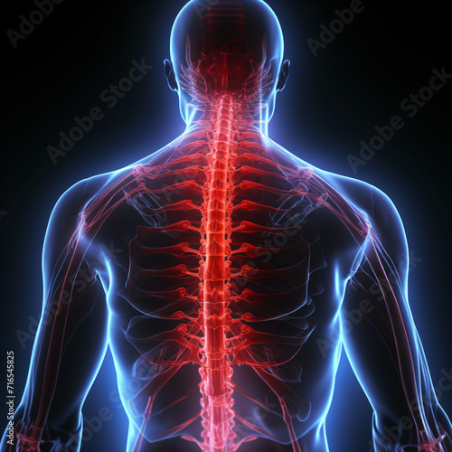 3d rendered illustration of the cervical spine