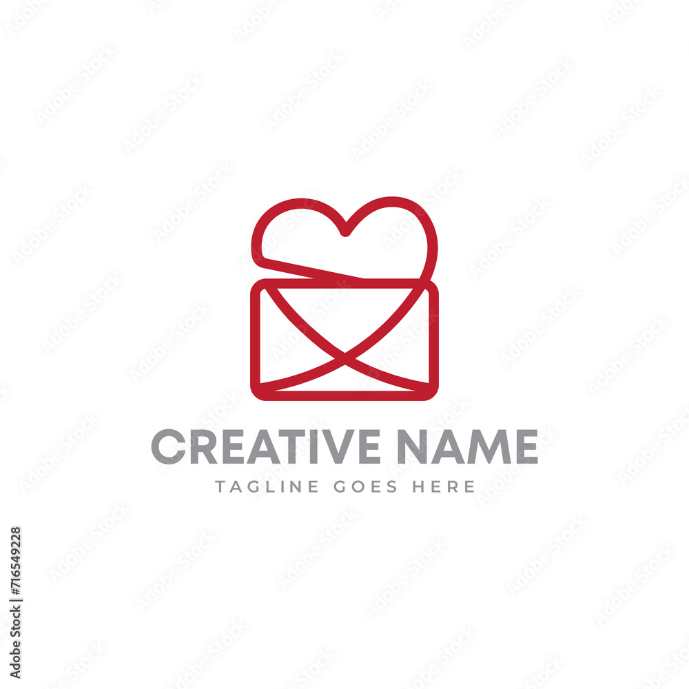 Love letter logo idea. love mail logo. love letters logo design Love letter logo idea. love mail logo. love letters logo design