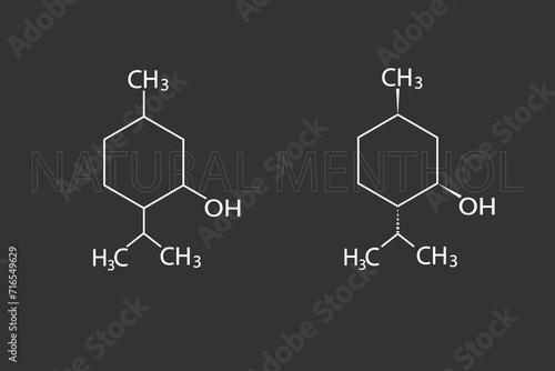 natural menthol molecular skeletal chemical formula	
