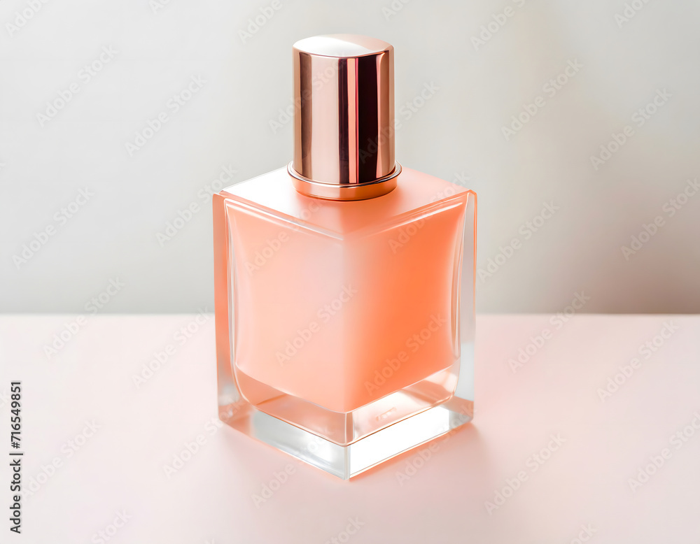 Perfume bottle, glass perfume bottle in peach fuzz color Perfume bottle, glass perfume bottle in peach fuzz color