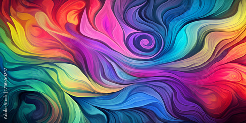  Colorful abstract spiral wallpaper with ornate Abstract rainbow colored texture background  © Farhan