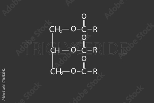Triglyceride molecular skeletal chemical formula	