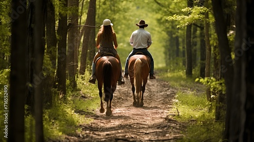 Vacation scene, A couple enjoying a horseback ride , Vacation, couple, enjoying, horseback ride
