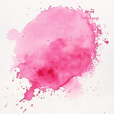 magenta watercolor splashes forming a blob on a white background for creative design projects
