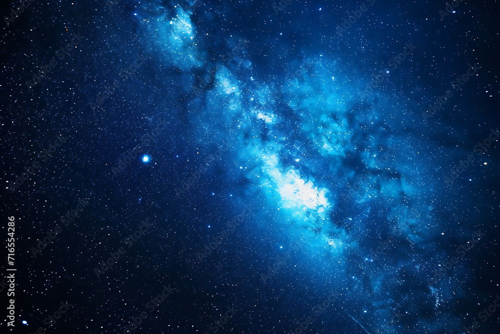 Fototapeta premium blue night sky with stars, in the style of infinite space, 