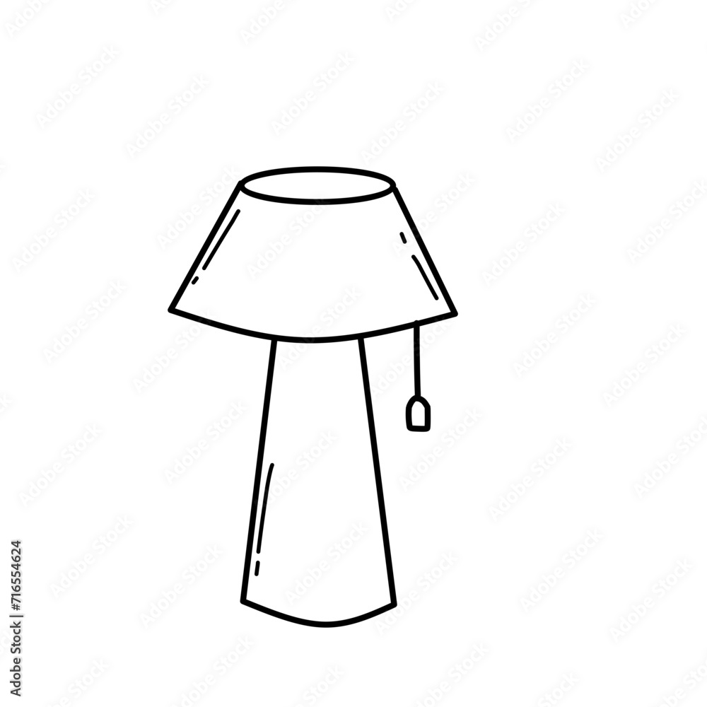 Bedside Lamp Line Icon Bedside Lamp Line Icon