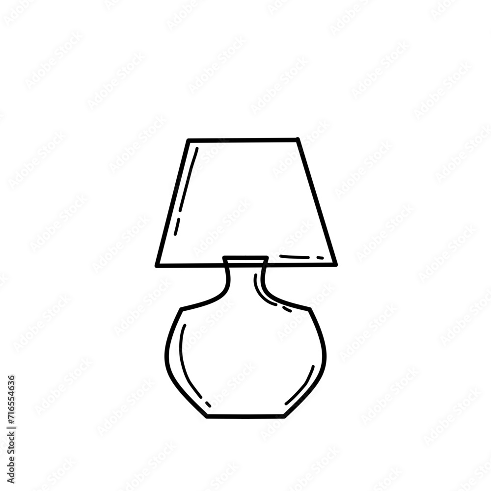 Bedside Lamp Line Icon Bedside Lamp Line Icon
