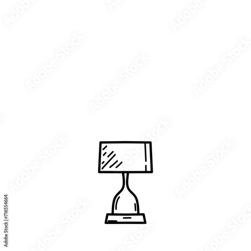 Bedside Lamp Line Icon