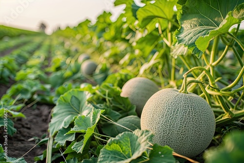 The cultivation and production of melon.