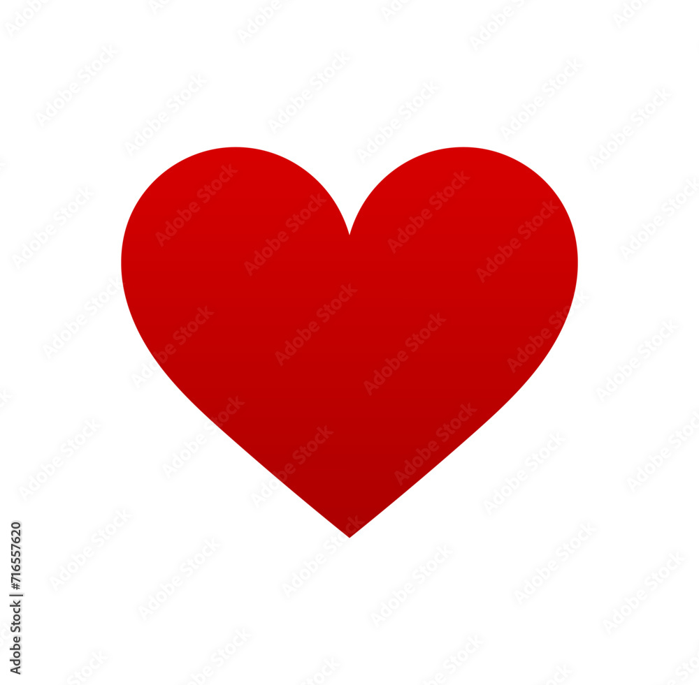 Red heart symbol icon. Vector illustration.