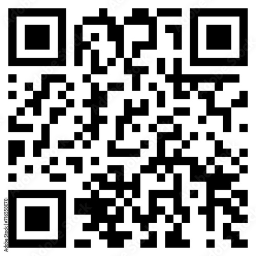 Sample qr code icon isolated on white background