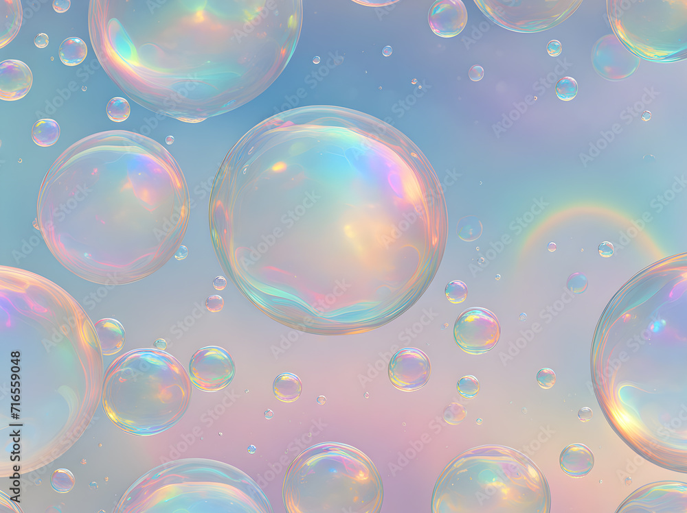 soap-bubbles-as-perfect-circles-watercolor-representation-rainbow-reflection