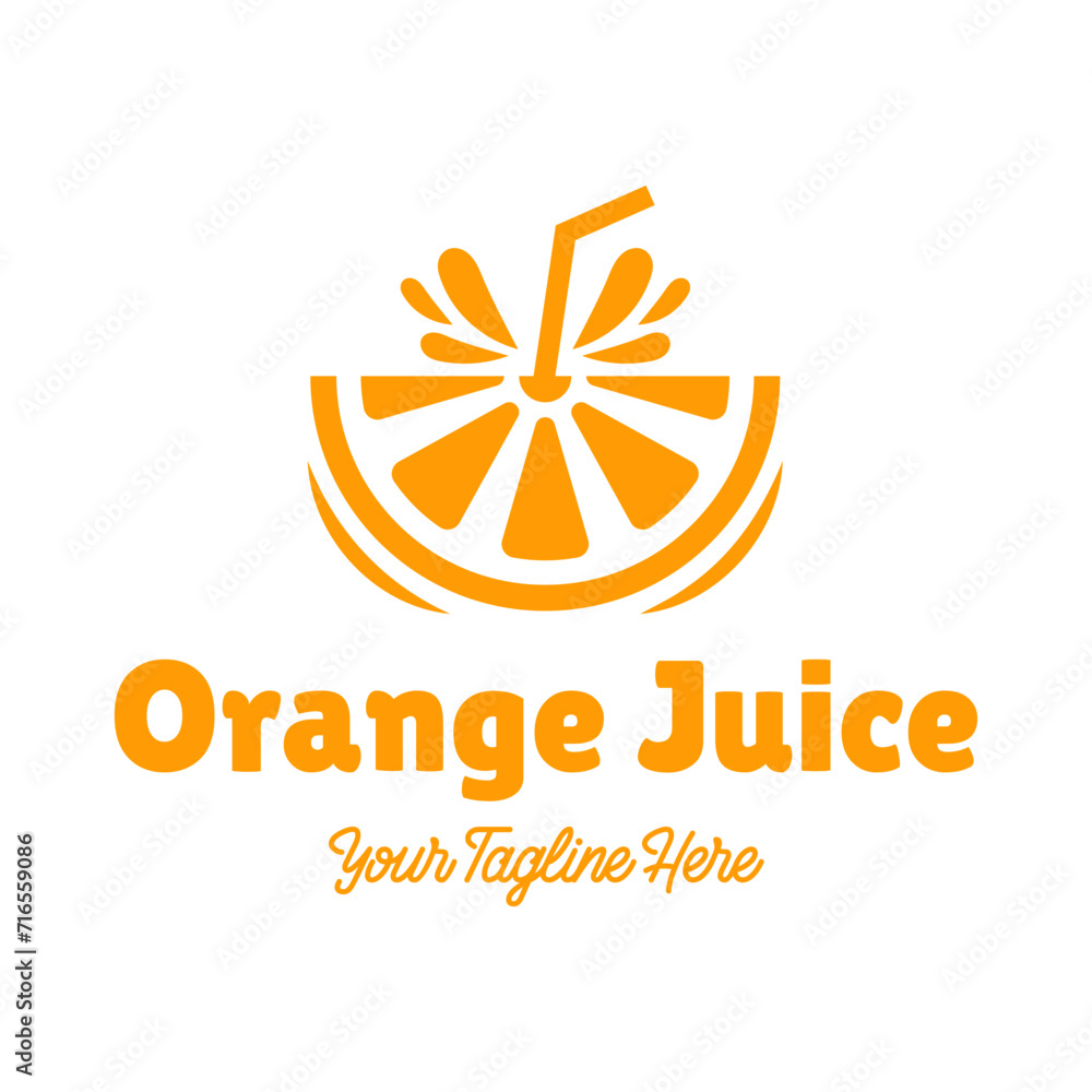 Fresh orange juice logo template design vector. Business logo for lemon juice, squeezed citrus, smoothies or lemonade. Fresh orange juice logo template design vector. Business logo for lemon juice, squeezed citrus, smoothies or lemonade.