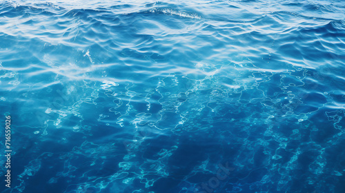 Blue ocean water surface
