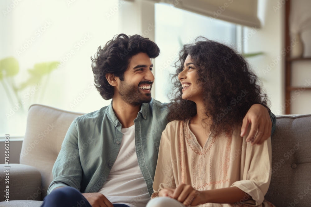 Loving young Indian couple having a fun time together Loving young Indian couple having a fun time together