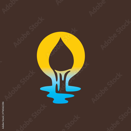 flowing water logo design, logo for packaged beverage business