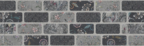 ecorative wallpaper background pattern, digital geometric floral 3d structure, ceramic tile, cover, interior, carpet.