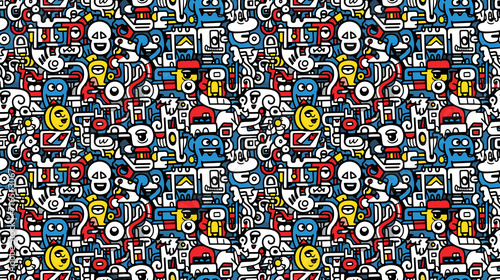Modern seamless pattern in ...