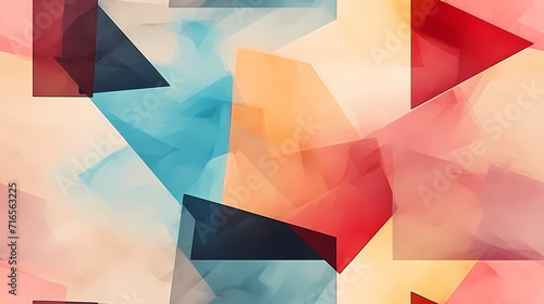 Modern seamless pattern in the style of Cubism, Neoplasticism and Bauhaus. Pe...