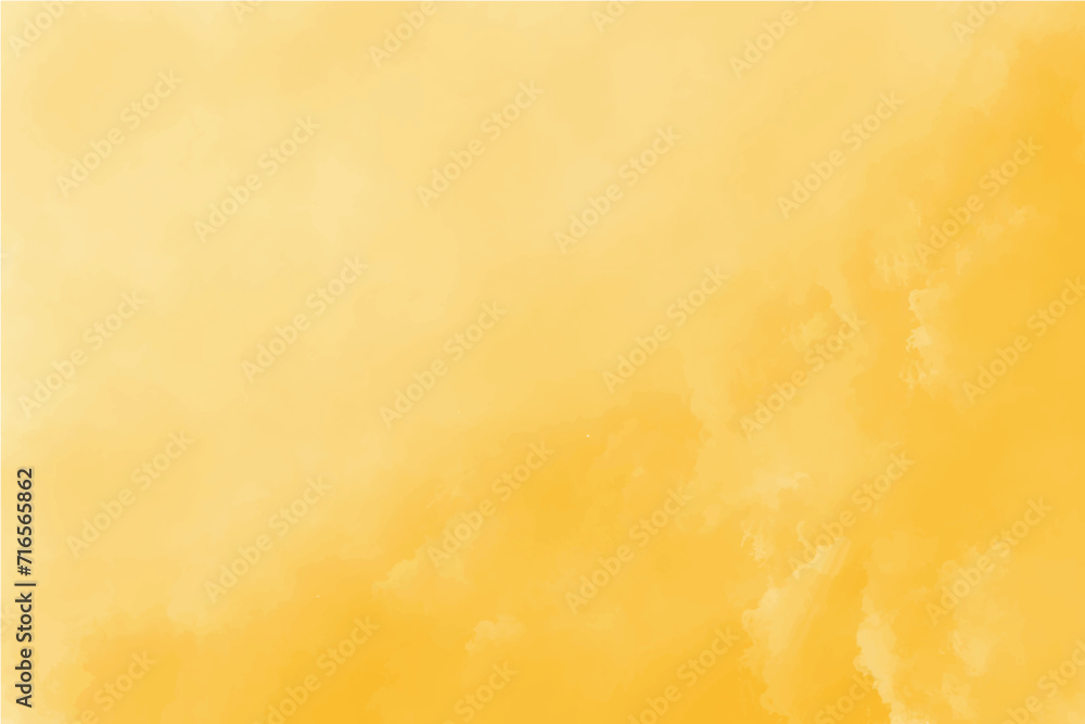 Yellow reflection of neon watercolor textures liquid smoke rising mist, smoke vape, fog effect or smog. Rough orange texture. Luxurious yellow paper template for text design. Cloud smoky vector banner