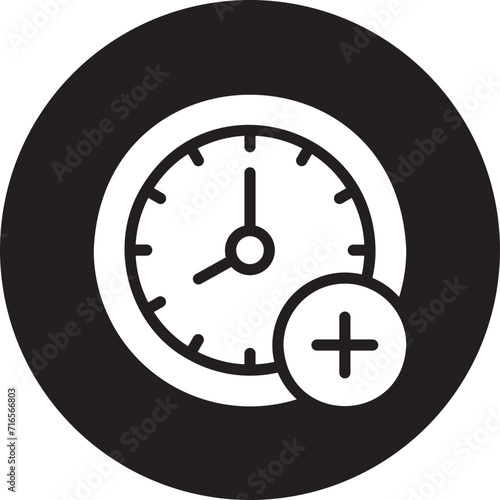 overtime glyph icon