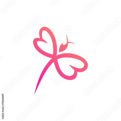 unique dragonfly logo concept vector icon