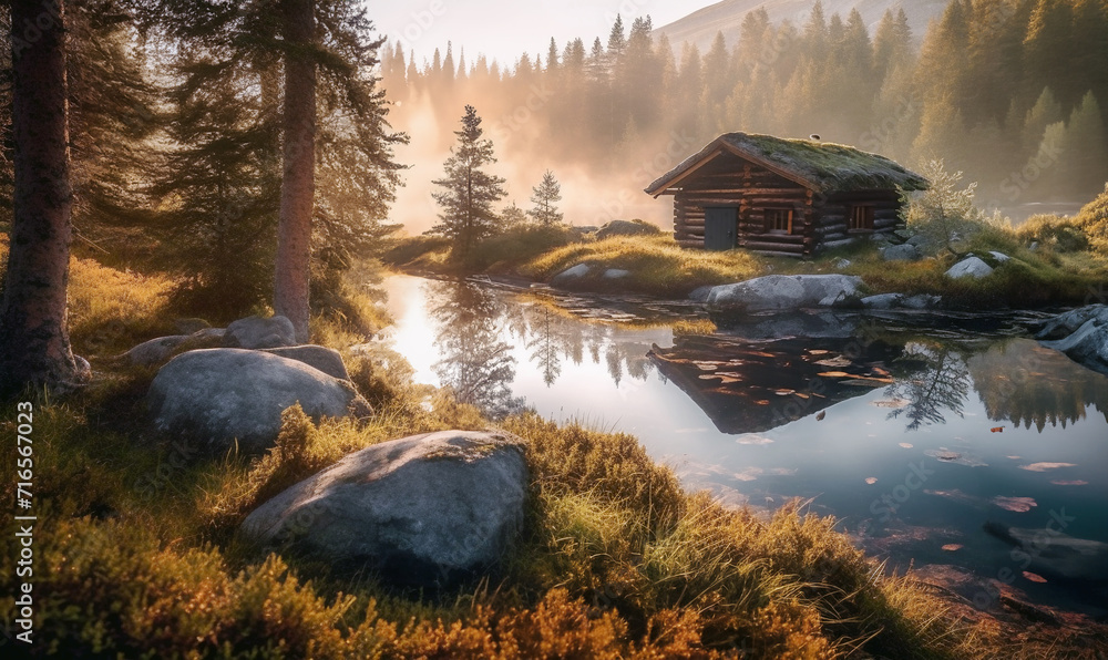 Einsame Hütte in Kanada