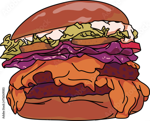 ハンバーガー（hamburger）(eps)