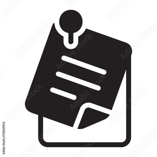 Obraz na plátně sticky note glyph icon