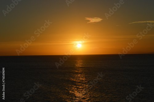 Sunset Over the Ocean in Hawaii Maui 