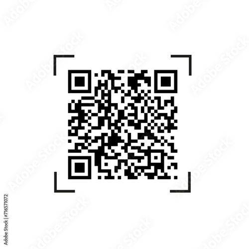 QR code for scanning smartphones. Qr code scan information icon. Barcodes isolated on white background