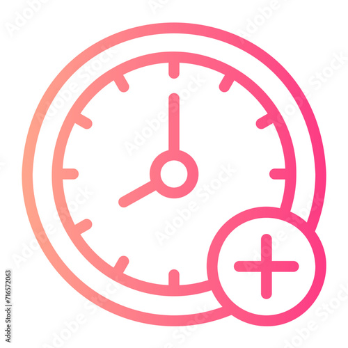 overtime gradient icon