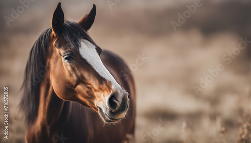 A horse portrait, wildlife photography 
