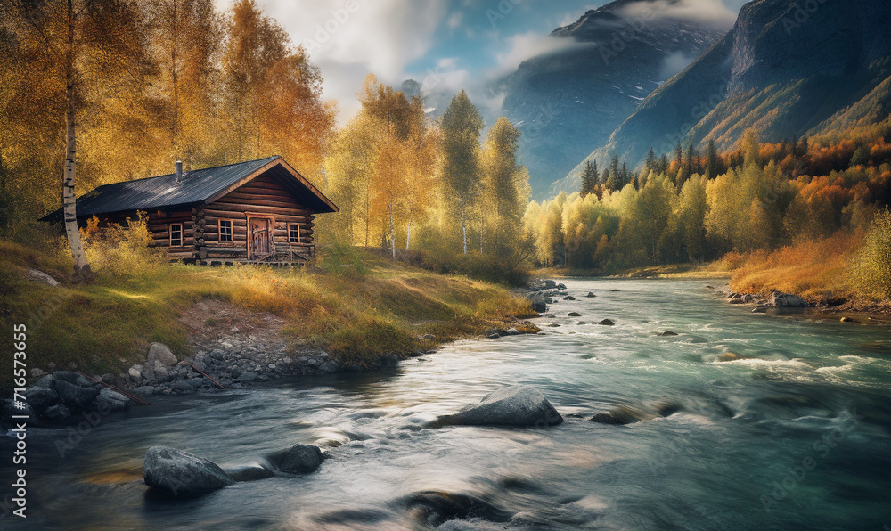 Einsame Hütte in Norwegen